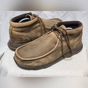 ARIAT Mens SPITFIRE Leather Moc Casual Comfort Brown Bomber Boot Shoes Sz 9.5
